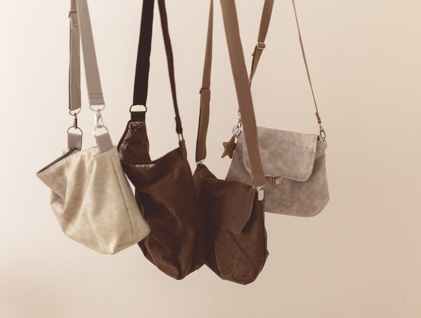 Umhängetasche beige - grau